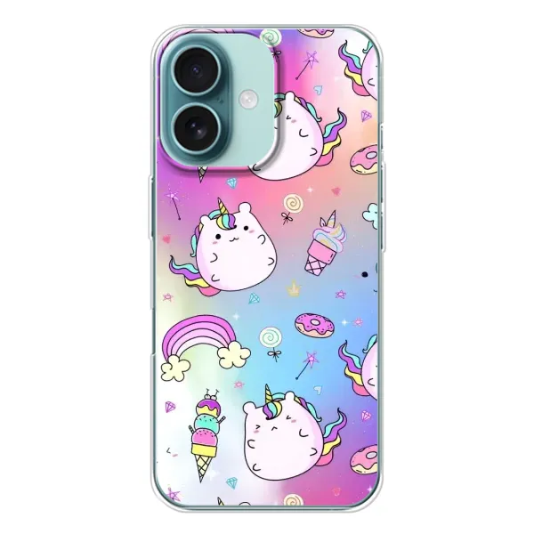 Чохол з малюнком «Веселка і Єдинорог» для iPhone 16 Чохол з малюнком «Веселка і Єдинорог» для iPhone 16
