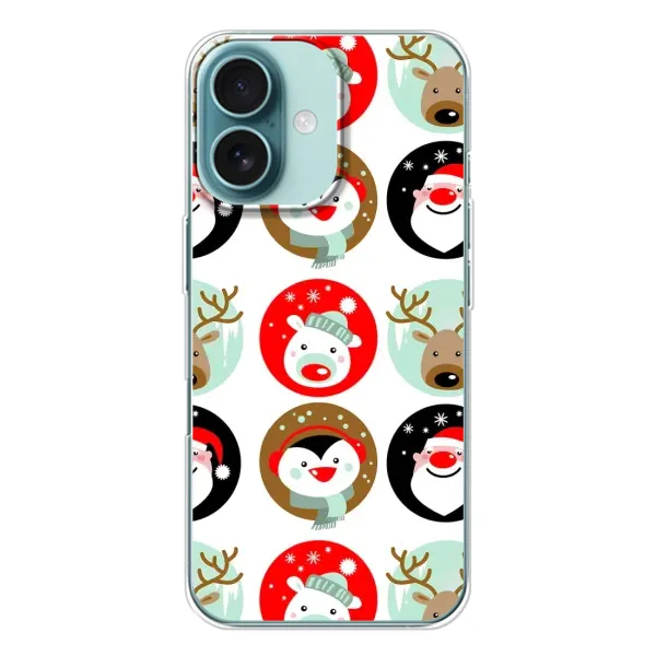 Чехол с рисунком «Рождественский принт» для iPhone 16 Чехол с рисунком «Рождественский принт» для iPhone 16