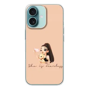 Силіконовый Чохол на iPhone 16 з картинкой Модных девушек (З собакою)