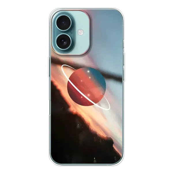 Чехол с рисунком «Сатурн» для iPhone 16 Чехол с рисунком «Сатурн» для iPhone 16