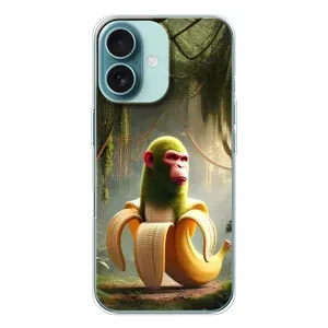 Чехол с мемами тралалело тралала для iPhone 16 (Шимпанзини бананини)