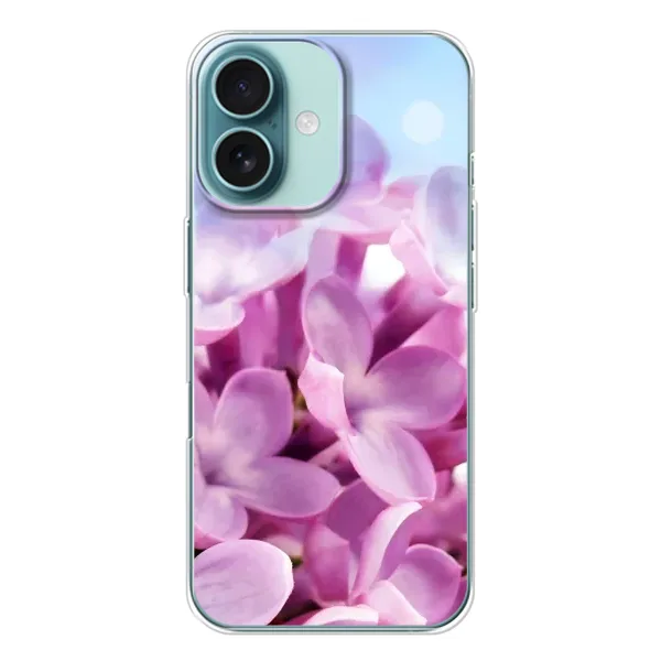 Чехол с рисунком «Сиреневые цветы» для iPhone 16 Чехол с рисунком «Сиреневые цветы» для iPhone 16