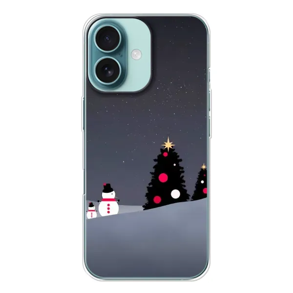 Чохол з малюнком «Сніговички» для iPhone 16 Чохол з малюнком «Сніговички» для iPhone 16