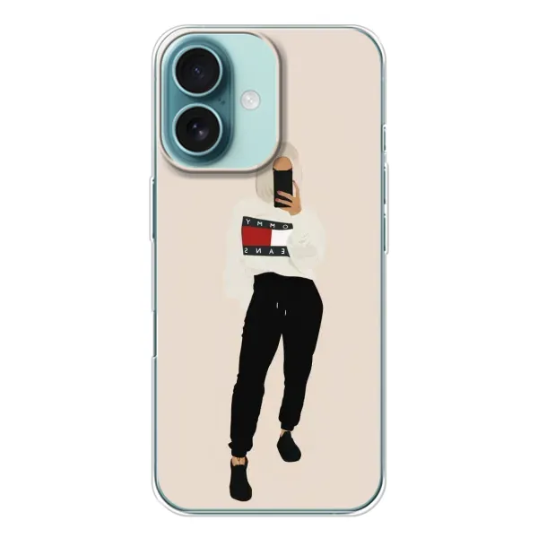 Чехол с рисунком «Стильная» для iPhone 16