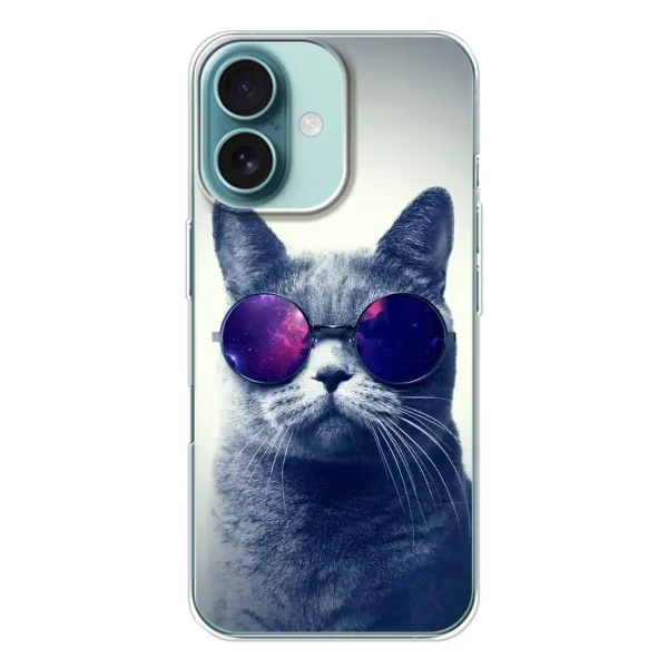 Чехол с рисунком «Стильный КОТ» для iPhone 16 Чехол с рисунком «Стильный КОТ» для iPhone 16