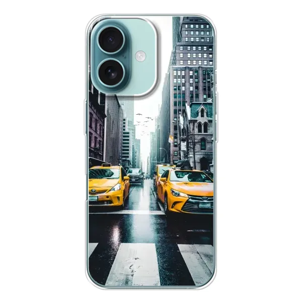 Чехол с рисунком «Такси» для iPhone 16 Чехол с рисунком «Такси» для iPhone 16