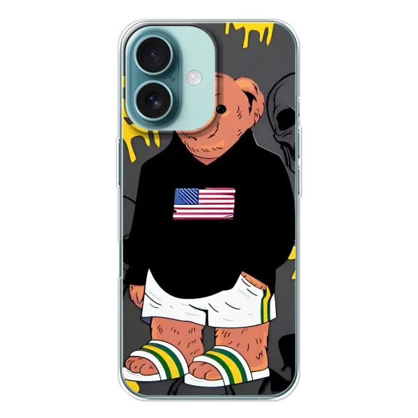 Чехол с рисунком «Teddy USA» для iPhone 16 Чехол с рисунком «Teddy USA» для iPhone 16