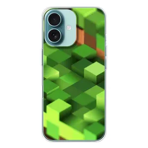 Чехлы для iPhone 16 (Персонажи Майн Крафт) (Текстура)