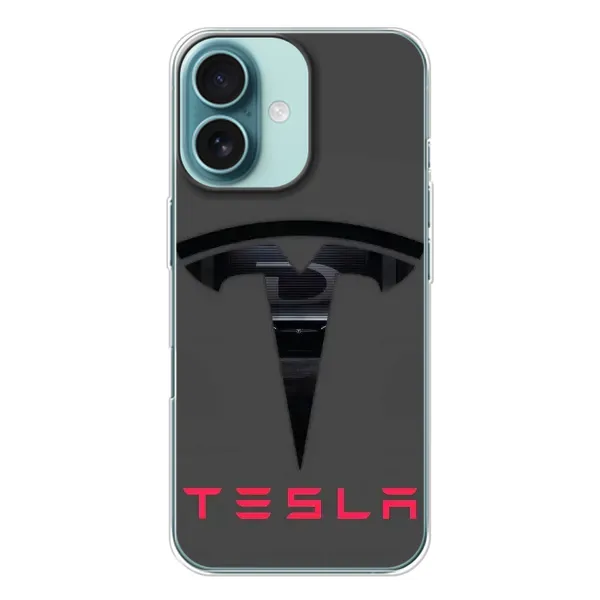 Чехол с рисунком «Logo TESLA» для iPhone 16 Чехол с рисунком «Logo TESLA» для iPhone 16