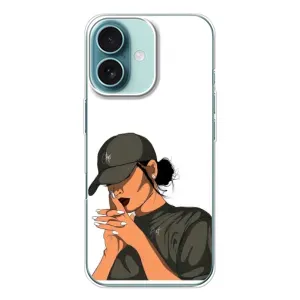 Силіконовый Чохол на iPhone 16 з картинкой Модных девушек (У зеленому)