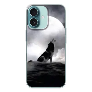 Чохол з Вовком на iPhone 16 (Вовк і місяць)