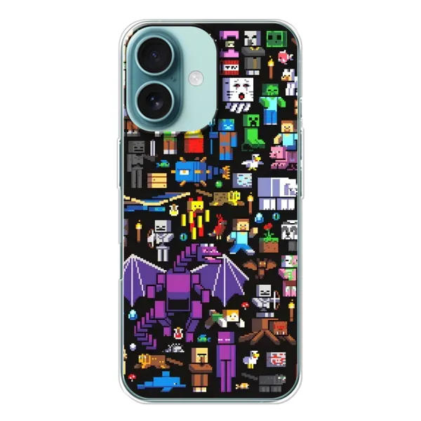 Чехол с рисунком «Все персонажи» для iPhone 16