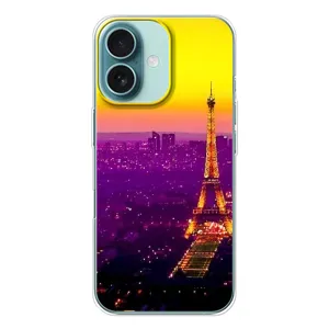 Чехол с Эйфелевой башней на iPhone 16 (Яркая башня)