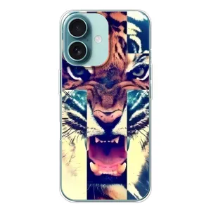 Чохли з зображенням різних тварин на iPhone 16 (Яскравий Тигр)