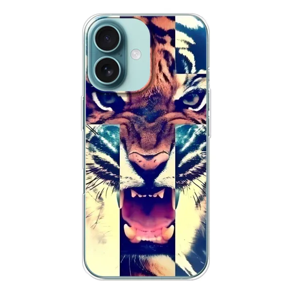 Чехол с рисунком «Яркий Тигр» для iPhone 16 Чехол с рисунком «Яркий Тигр» для iPhone 16