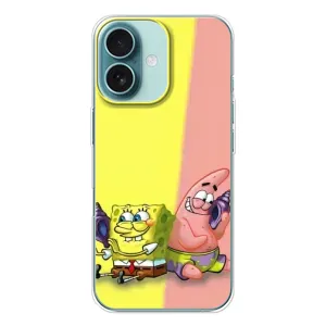 Чехлы с Патриком на iPhone 16 (Звонок)