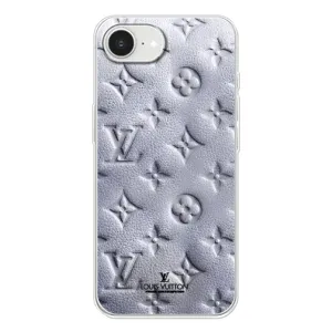 Текстурный Чехол Louis Vuitton для Айфон 16е (Белый ЛВ)