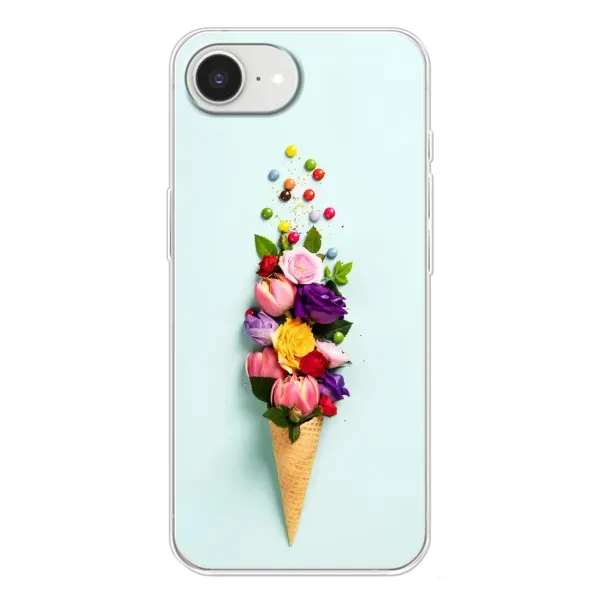 Чехол с рисунком «Цветок-мороженное» для iPhone 16e