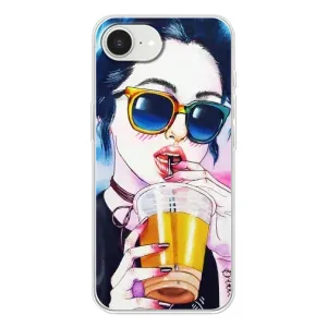 Чохол з картинкою Модні Дівчата iPhone 16е (Дівчина з коктейлем)