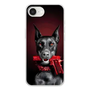 Чехол с рисунком «Доберман злой» для iPhone 16e