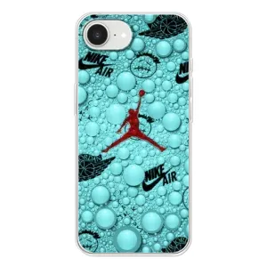 Силиконовый Чехол Nike Air Jordan на Айфон 16е (Джордан Найк)