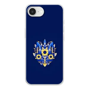 Чохол з картинкою (Патріотичний ГЕРБ) на iPhone 16е (Герб в квітах)