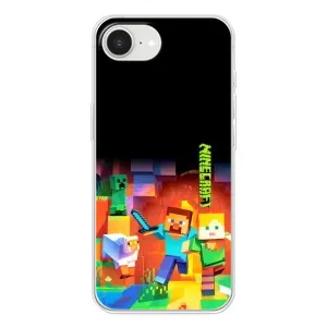 Чехлы для iPhone 16е (Персонажи Майн Крафт) (Герой Майнкрафт)