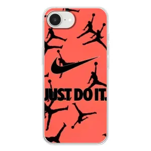 Силиконовый Чехол Nike Air Jordan на Айфон 16е (Just Do It)