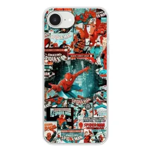 Чехол Супергерой Человека Паука на iPhone 16е (Комиксы Человек Паук)