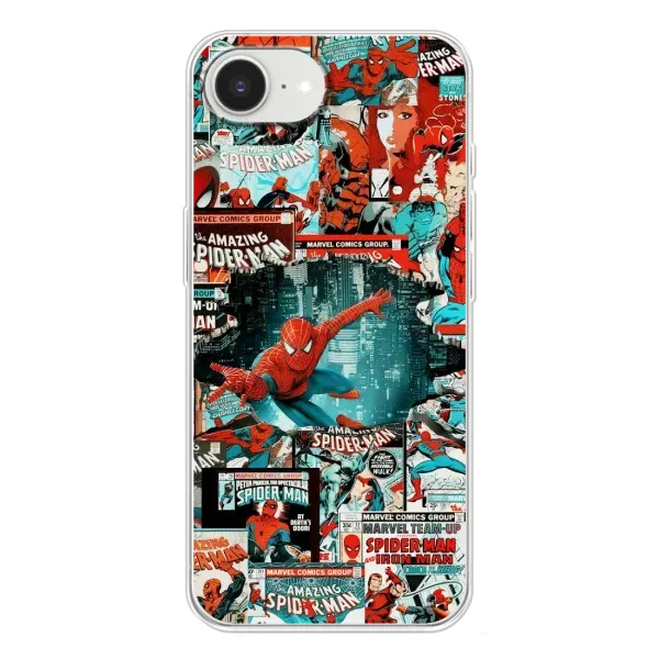Чехол с рисунком «Комиксы Человек Паук» для iPhone 16e Чехол с рисунком «Комиксы Человек Паук» для iPhone 16e