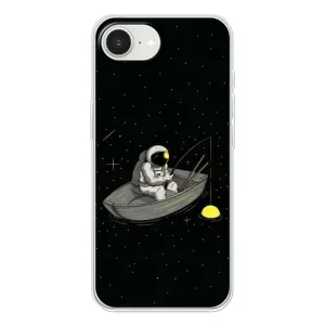 Силіконовый Чохол з принтом "Космонавти" на iPhone 16е (Космонавт на рибалці)