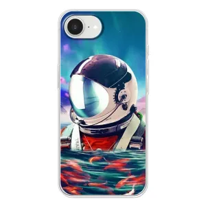 Силіконовый Чохол з принтом "Космонавти" на iPhone 16е (Космонавт у воді)
