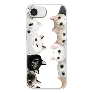 Силіконовий чохол з котиком для iPhone 16е (Коти)