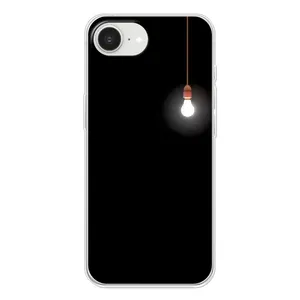 Чехол с картинками на черном фоне для iPhone 16е (Лампочка)