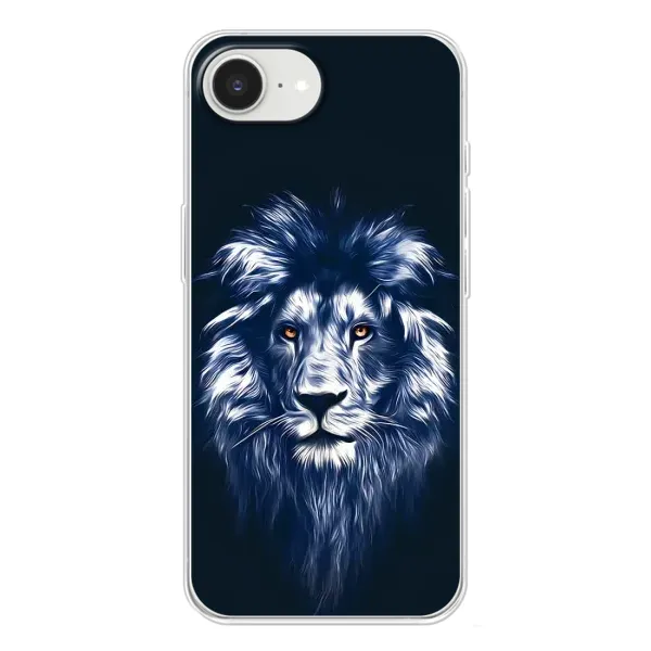 Чехол с рисунком «Лев - синий» для iPhone 16e Чехол с рисунком «Лев - синий» для iPhone 16e