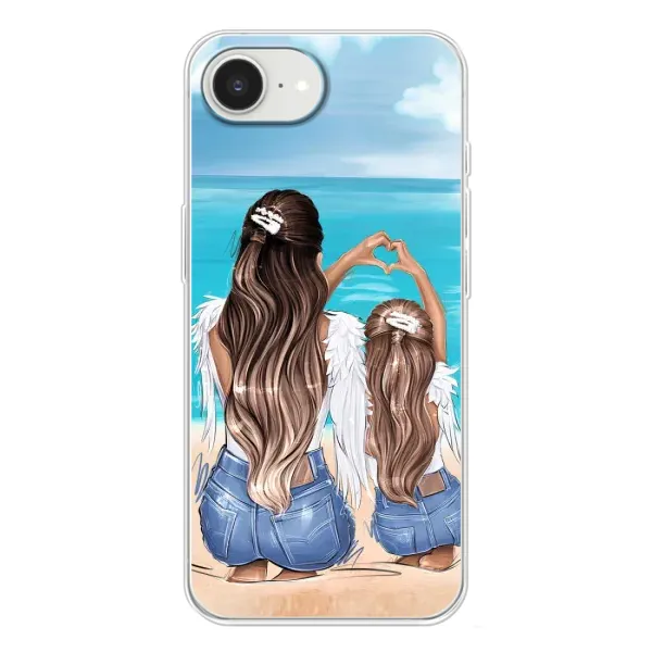 Чехол с рисунком «Мама и дочь» для iPhone 16e Чехол с рисунком «Мама и дочь» для iPhone 16e