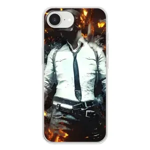 Силиконовый чехол с картинкой "Герой Pubg" на iPhone 16е (Man Пубг)