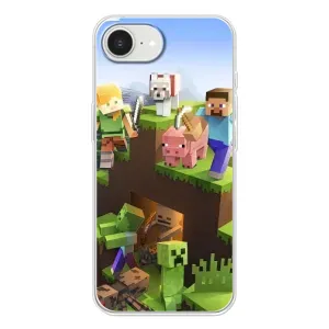 Чехлы для iPhone 16е (Персонажи Майн Крафт) (Майн-крафт)