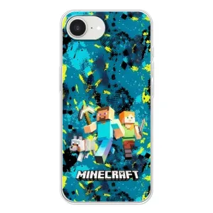 Чехлы для iPhone 16е (Персонажи Майн Крафт) (Майнкрафт)
