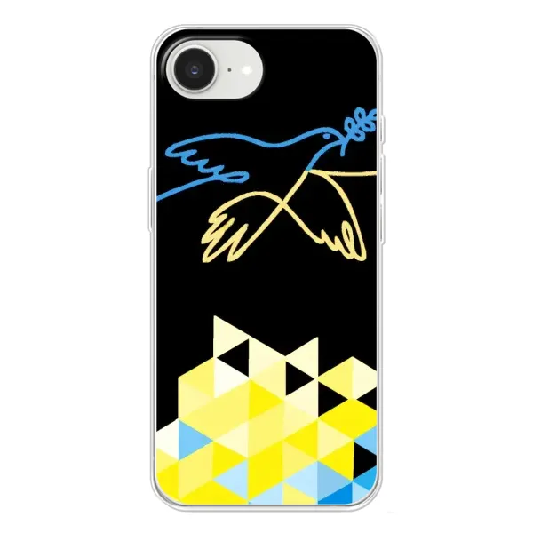 Чехол с рисунком «Мир для Украины» для iPhone 16e Чехол с рисунком «Мир для Украины» для iPhone 16e