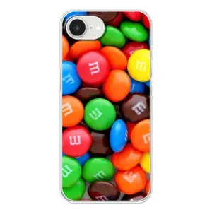 Чохол з зображенням смачної їжі для iPhone 16е (Різнокольорові M&M'S)