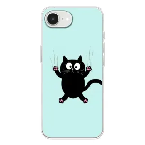 Силіконовий чохол з котиком для iPhone 16е (Падаючий кіт)