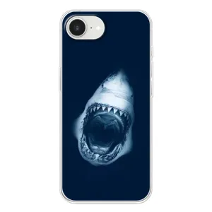 Силіконовий бампер з картинкою звірів для iPhone 16е (Пащу Акули)
