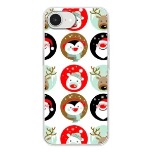 Силиконовый бампер на рождество для iPhone 16е (Рождественский принт)