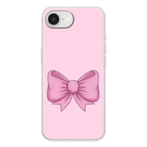 Чехол банты для iPhone 16е (Розовый бантик)