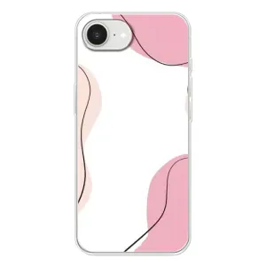 Чехол цветочный дизайн для iPhone 16e (Розовый фон)