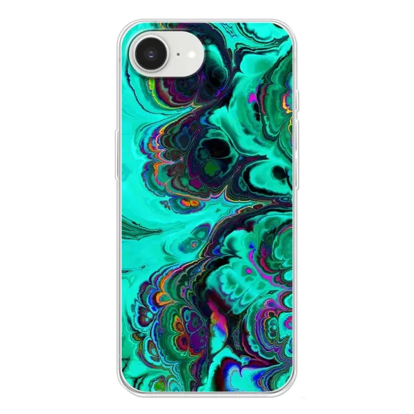 Чехол с рисунком «Салатный мрамор» для iPhone 16e
