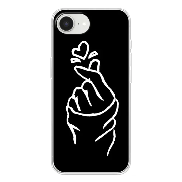 Чехол с рисунком «Сердце на черном» для iPhone 16e Чехол с рисунком «Сердце на черном» для iPhone 16e