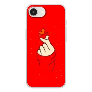 Чохол (Знак сердечка) для iPhone 16е (Сердечко на червоному)