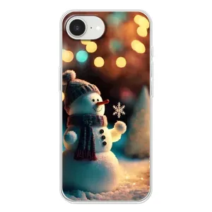 Чехлы на Новый Год iPhone 16е (Снеговик праздничный)